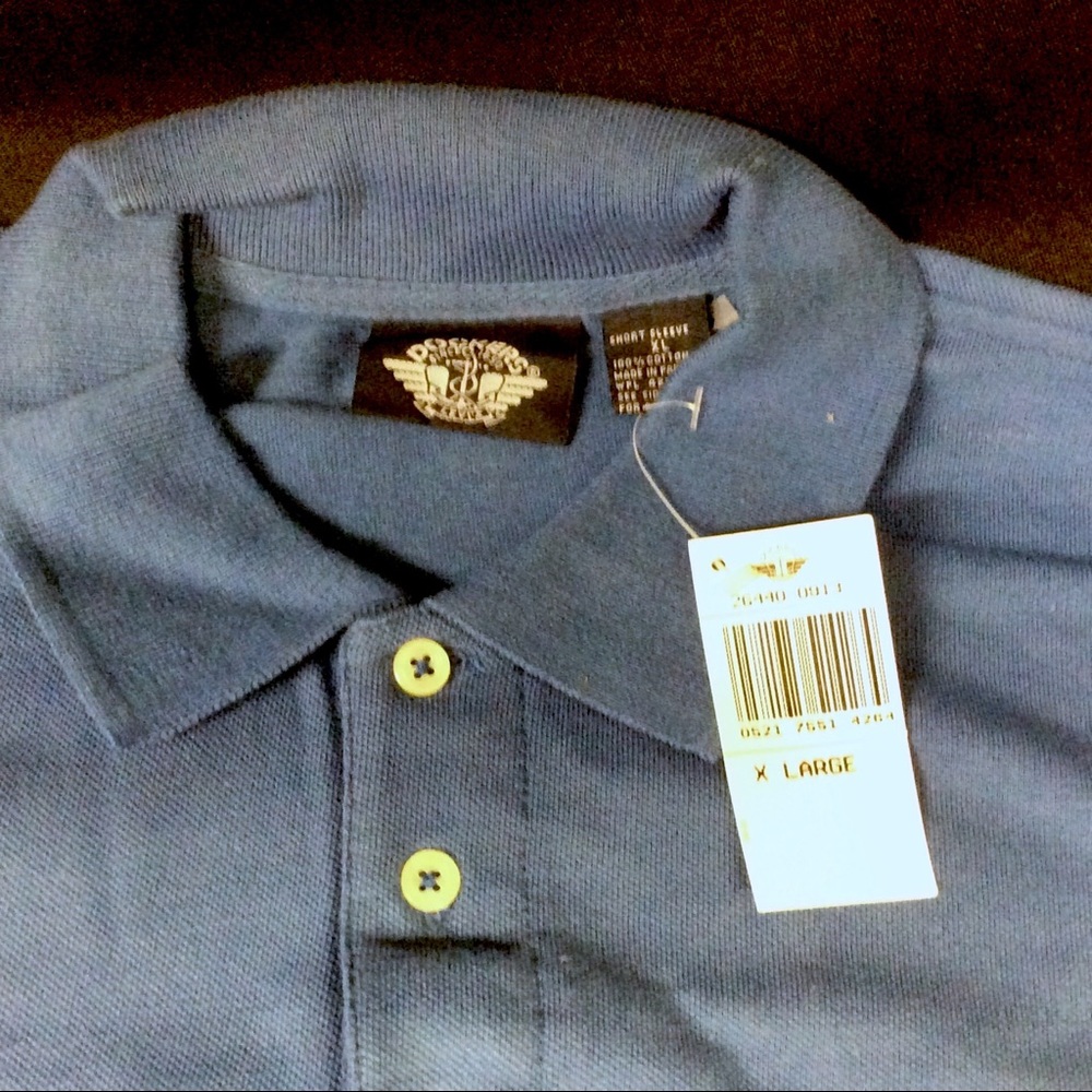 Docker's Men's Short Sleeve Shirt Blue XL - Picture 2 of 4